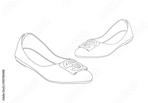 Shoes clipart, pair of shoes outline, Ladies shoes outline, sketch, outline illustration, vector drawing. Shoes isolated on white background, vector illustration. Line art, women shoes.