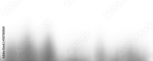 Black and White Halftone Effect Round Wave Pattern for Stylish Decorative Applications