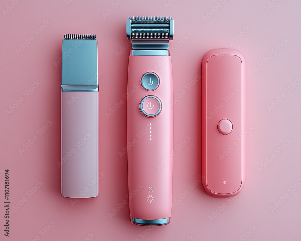 Minimalist Electric Razor Blade Arrangement Minimalist Electric Razor Blade Arrangement