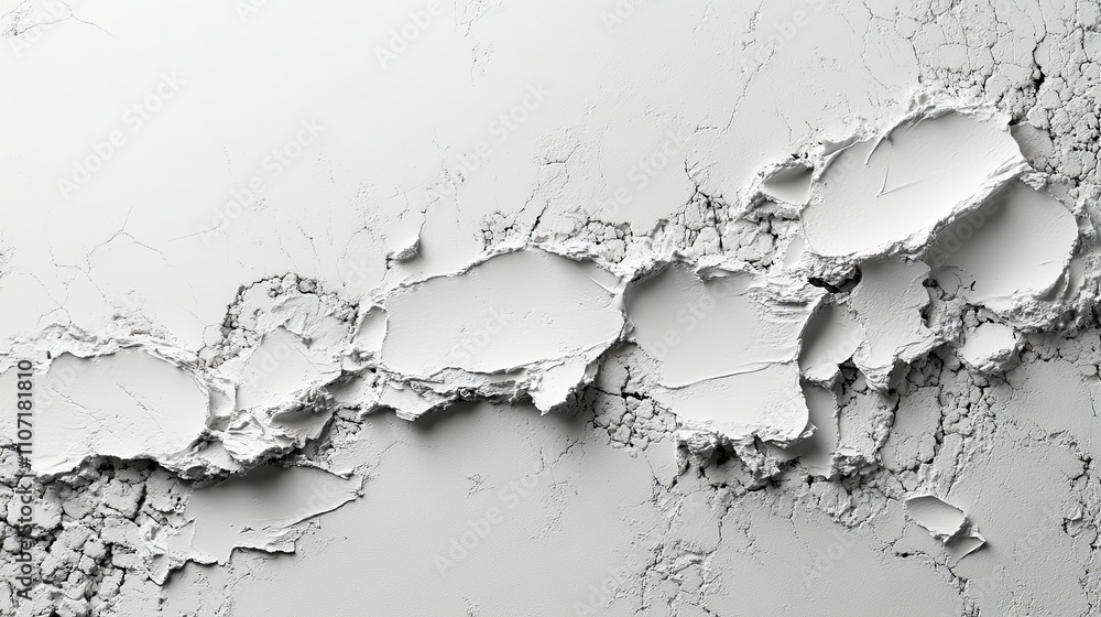 Obraz premium Cracked White Surface Texture for Background Use
