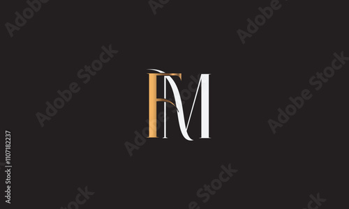 FM, MF , F , M , Abstract Letters Logo Monogram