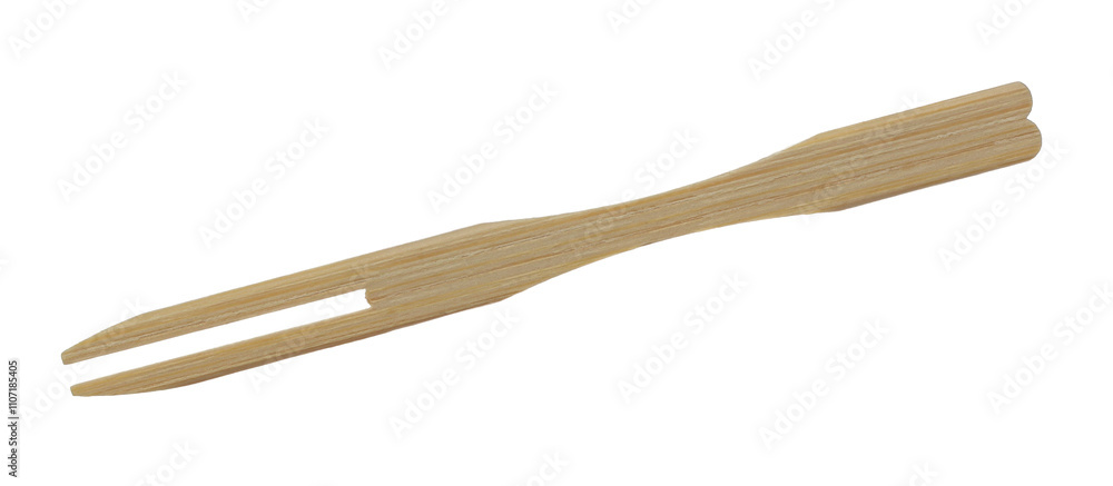 Disposable eco friendly wooden fork Isolated on white, clipping Disposable eco friendly wooden fork Isolated on white, clipping