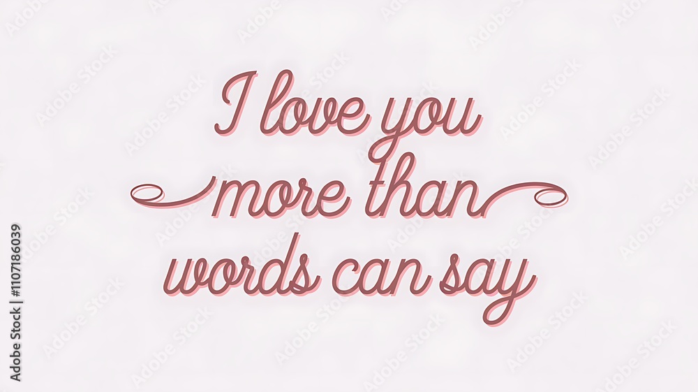 I Love You More Than Words Can Say I Love You More Than Words Can Say