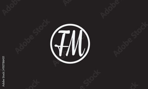 FM, MF , F , M , Abstract Letters Logo Monogram