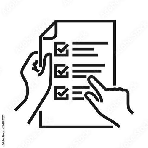Read the Terms and Conditions - icon in bold line