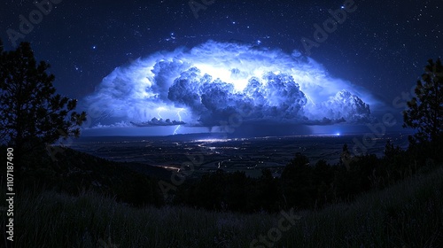 Dramatic Lightning Storm Over Grand Canyon photo