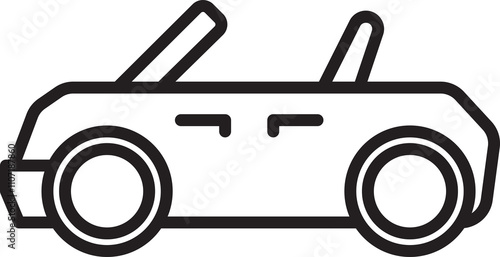 Fotografía cabriolet car icon illustration