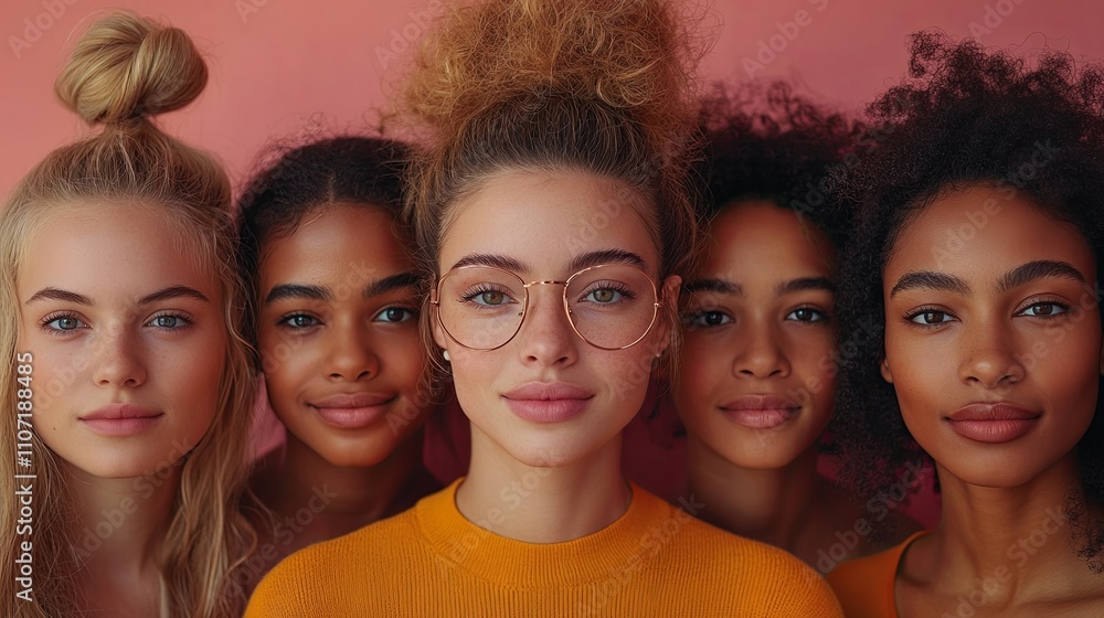 Fototapeta premium Family Portrait Emphasizing Diversity and Inclusivity
