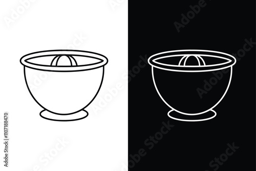 Mixing bowl icon flat icon vector on White Background Vector Art Illustration on white background.