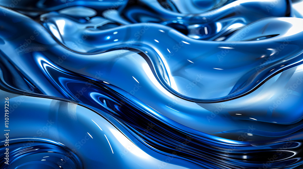 Abstract blue background with smooth flowing textures, creating a calm and modern visual aesthetic. Abstract blue background with smooth flowing textures, creating a calm and modern visual aesthetic.
