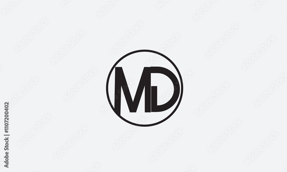 MD, DM , D , M , Abstract Letters Logo Monogram MD, DM , D , M , Abstract Letters Logo Monogram