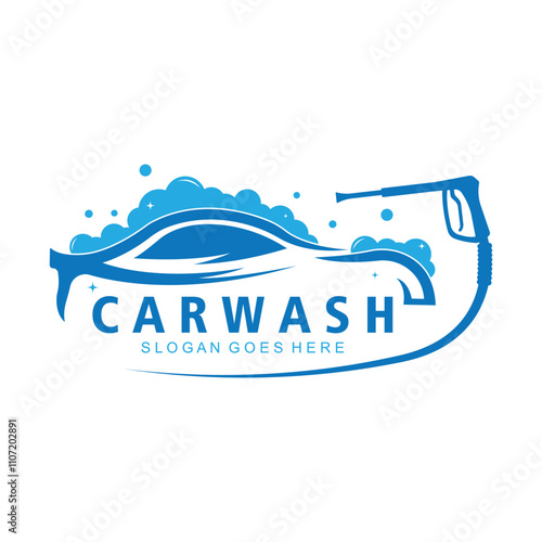 Car wash logo vector design template