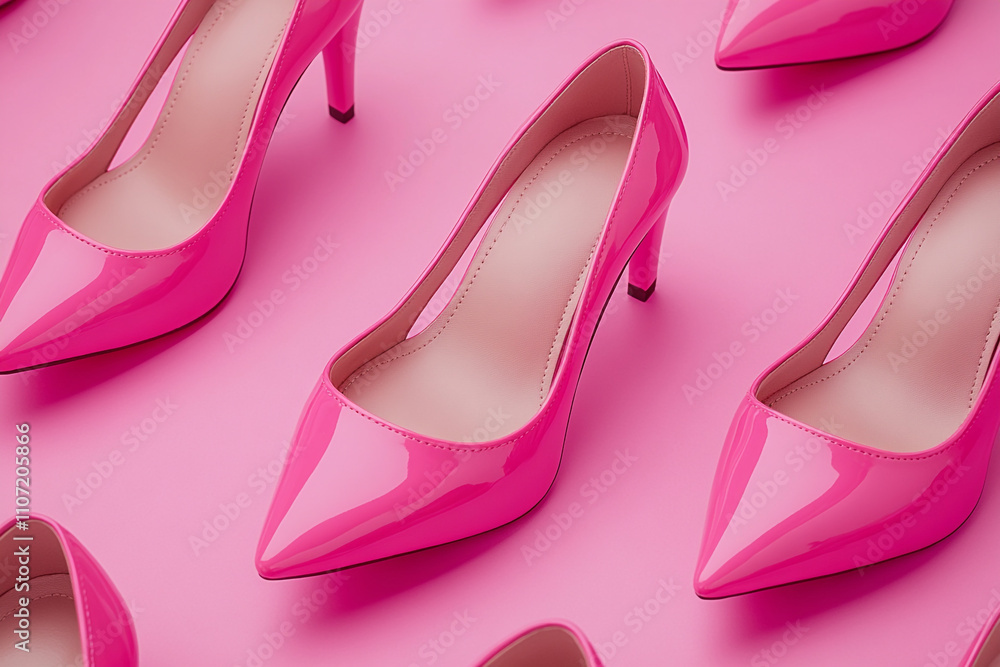 Elegant pink high heels stylish footwear Elegant pink high heels stylish footwear