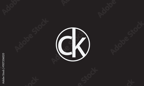 CK, KC, K, C Abstract Letters Logo Monogram	