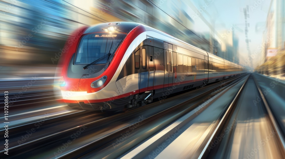 Train in motion blur Train in motion blur