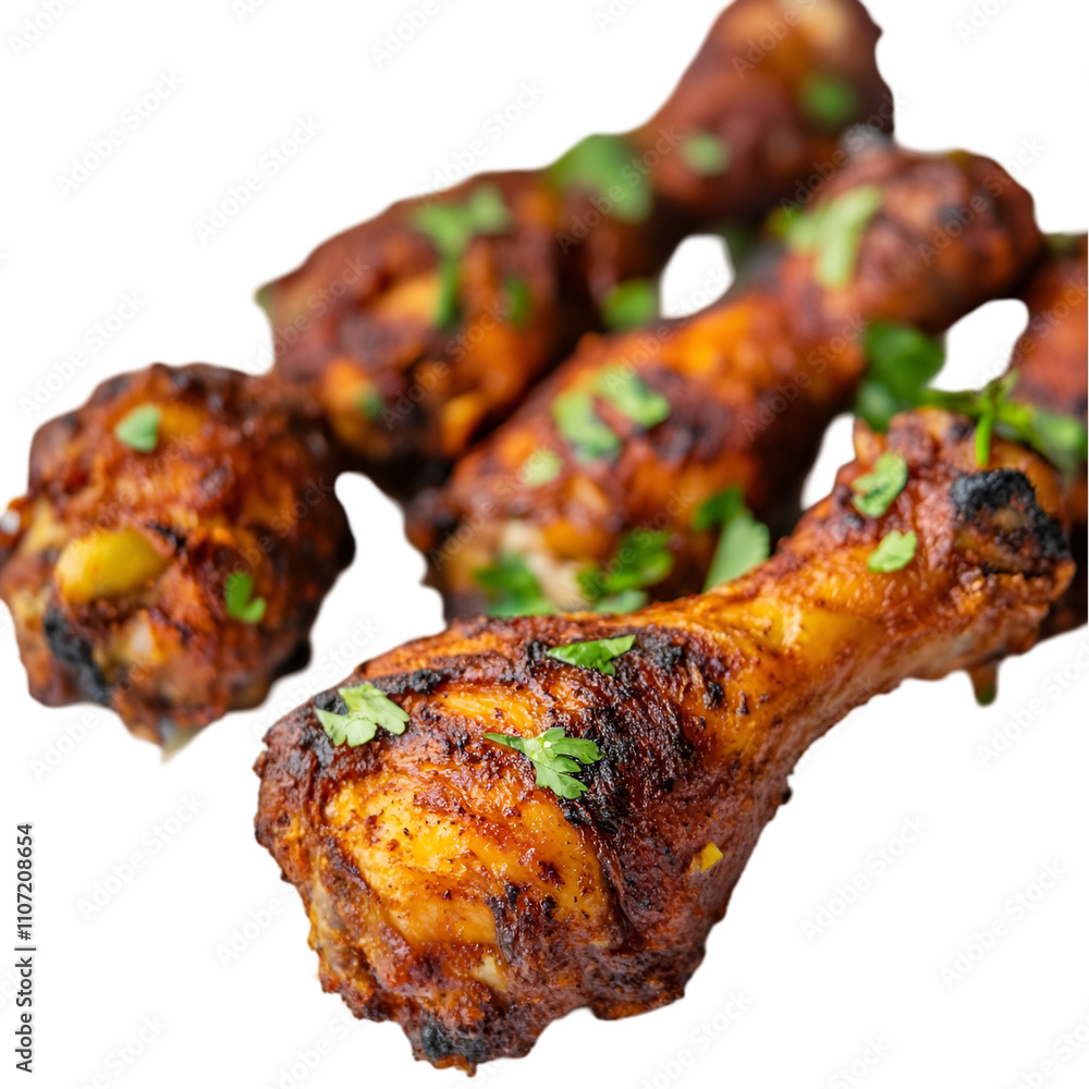 chicken legs with herbs and spices wight background
chicken legs with herbs and spices wight background