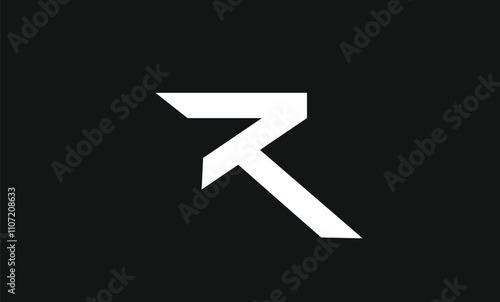 Letter R logo design vector white inspiration