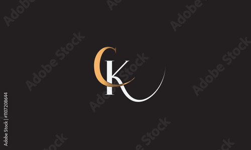 CK, KC, K, C Abstract Letters Logo Monogram