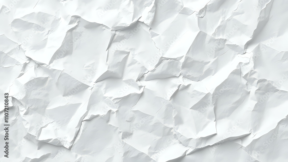 white wrinkled paper texture. Ai Generated white wrinkled paper texture. Ai Generated