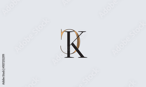 CK, KC, K, C Abstract Letters Logo Monogram