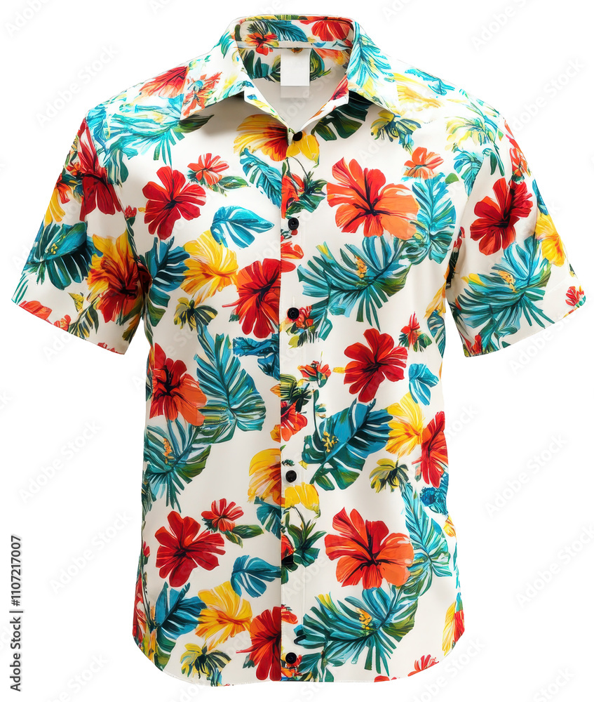 hawaiian shirt isolated on transparent background hawaiian shirt isolated on transparent background