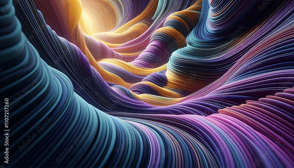 Obraz premium Abstract Colorful Swirling Landscape Background