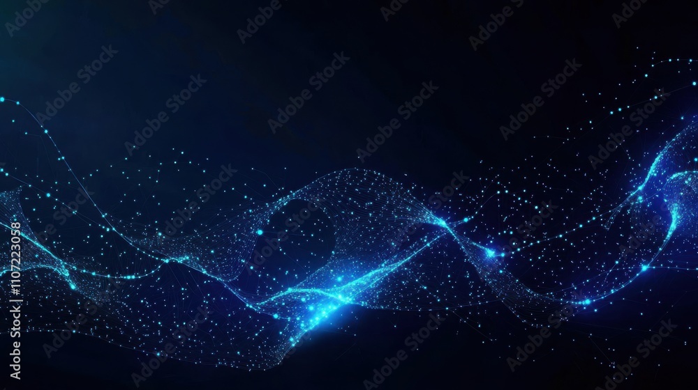 Obraz premium Science-inspired technology theme with luminous elements.