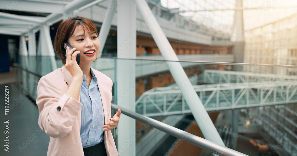 Japanese, business and woman with phone call in office of civil engineering, infrastructure and schedule. Engineer, mobile and communication of inspection, safety control and building design in Japan Japanese, business and woman with phone call in office of civil engineering, infrastructure and schedule. Engineer, mobile and communication of inspection, safety control and building design in Japan