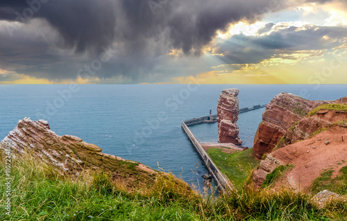 Rocks on Heligoland Island in the German North Sea photo