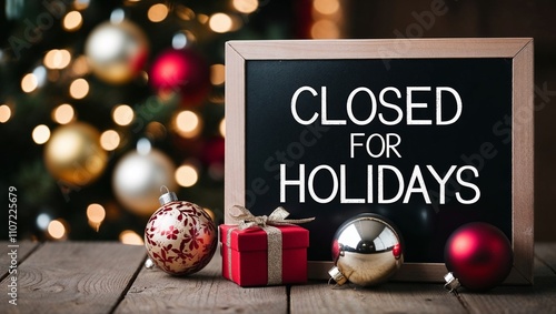 'Closed for Holidays' Sign