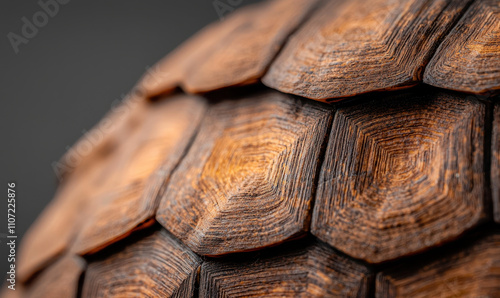 Intricate Close-Up of Animal Shell Texture Highlighting Natural Patterns and Geometric Shapes photo