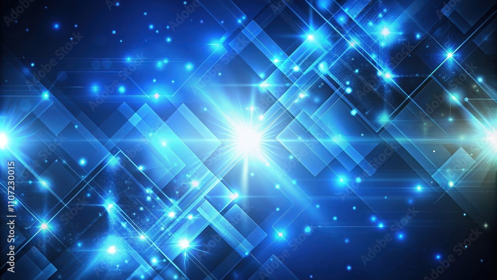 Fototapeta premium Abstract blue background with glowing arrows and space themes, glow, abstract, blue, background, arrows, space, futuristic
