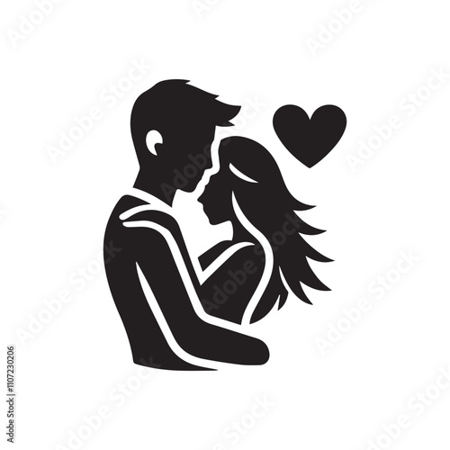 Wallpaper Mural Love couple vector icon symbol design illustration Torontodigital.ca