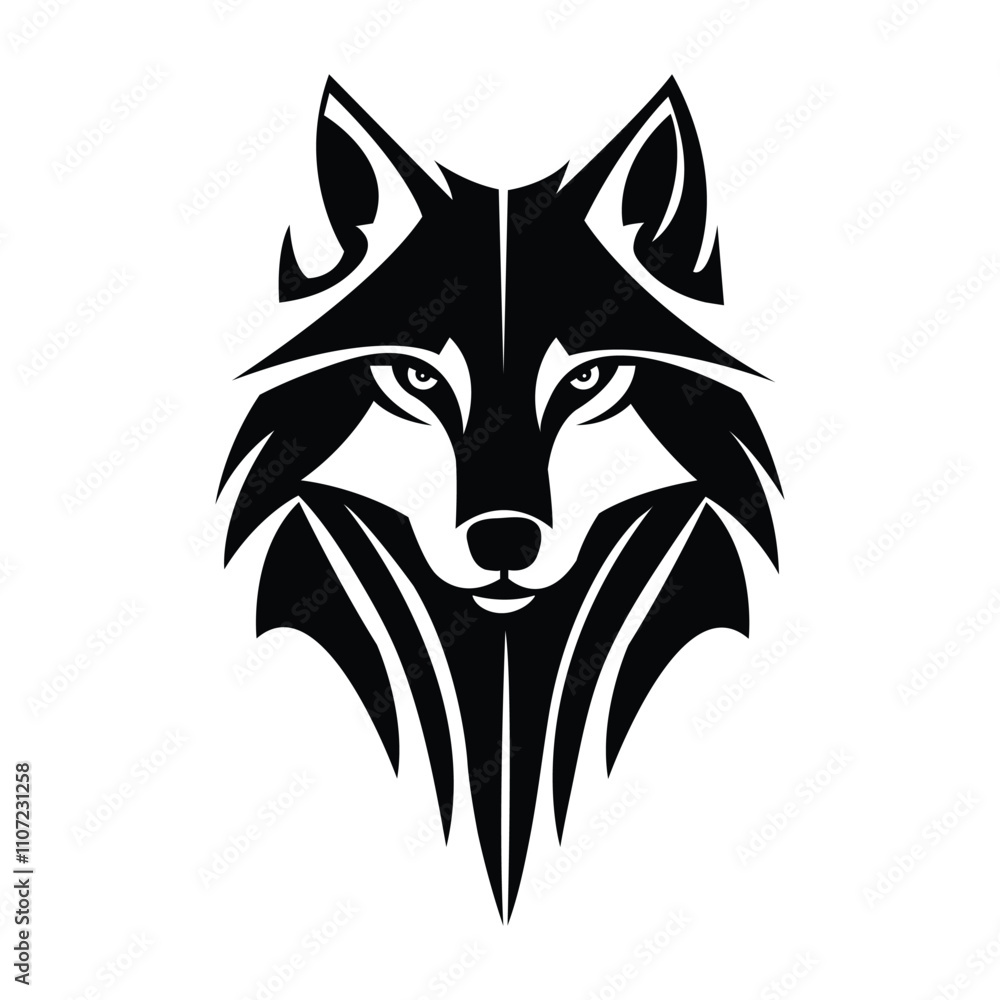 Fototapeta premium wolf heads logos, graphic logos,