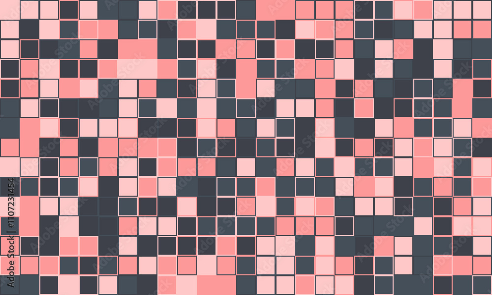 Fototapeta premium Symmetrical cube design with soft colours. Perfect for contemporary textiles, repeat prints, and ornate backgrounds, adding a touch of visual simplicity.