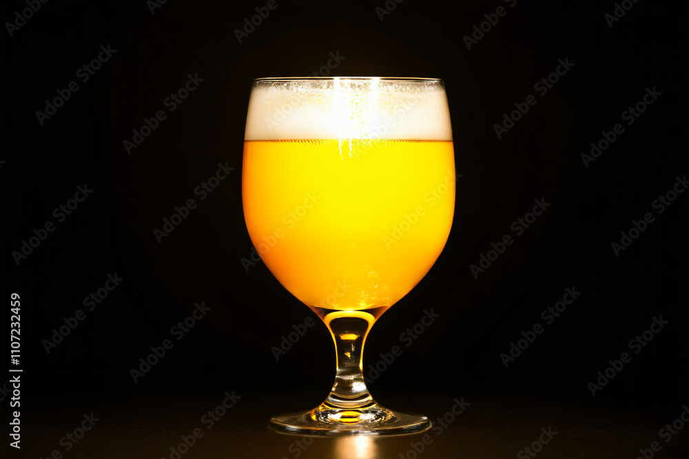 An Eierlikoer glass on a smooth black background, the drink has a creamy texture and a bright eggy color An Eierlikoer glass on a smooth black background, the drink has a creamy texture and a bright eggy color