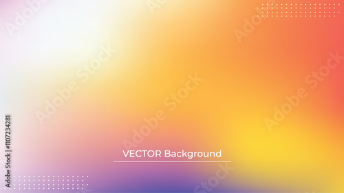 Smooth and blurry colorful gradient mesh background. Modern bright rainbow colors. Easy editable soft colored vector banner template. Premium quality