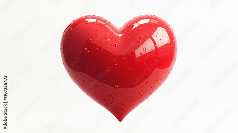 Minimalist Red Heart Design on White Background Minimalist Red Heart Design on White Background