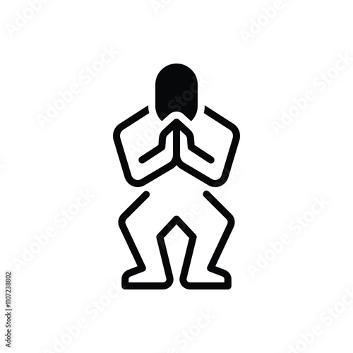 Black solid icon for forgiveness