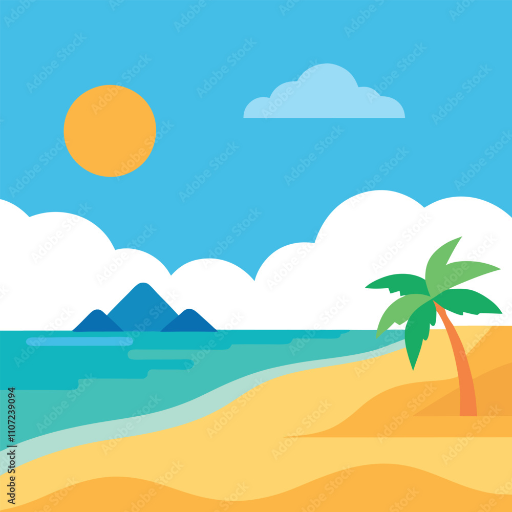 Obraz premium Stunning Beach Background for Digital Projects and Creative work