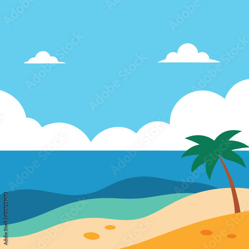 Stunning Beach Background for Digital Projects and Creative work