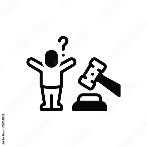 Black solid icon for custody