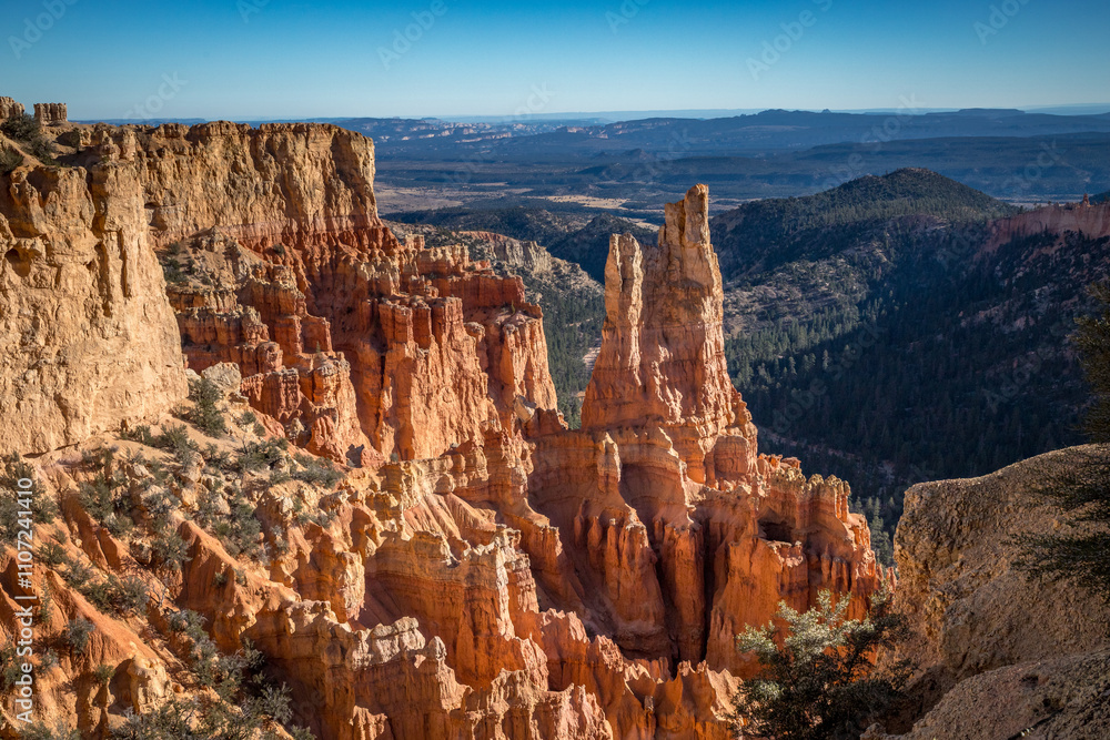 Majestic rock formations of Bryce Canyon in Cannonville, Utah
