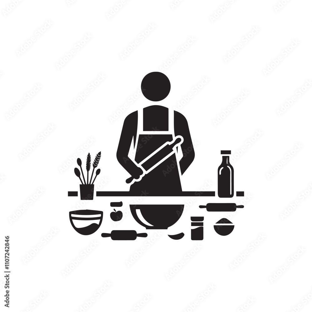 Baking icon vector symbol design illustration. Baking icon vector symbol design illustration.