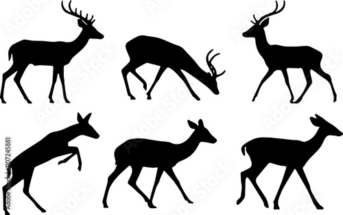 deer silhouette vector