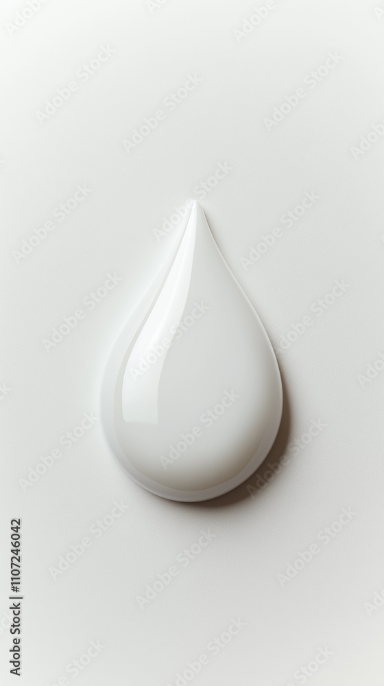 White Drop Symbol on Light Background White Drop Symbol on Light Background