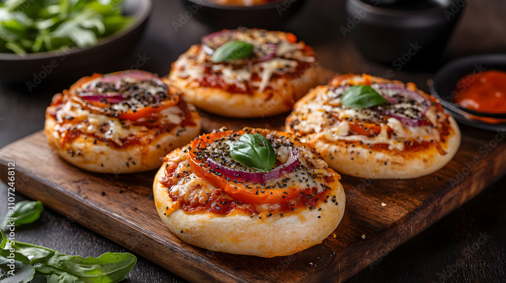 Irresistible Mashup Pizza Bagel - Featuring a Soft Bagel with Tangy Pizza Sauce and Cheese, Baked to Satisfy Your Cravings Irresistible Mashup Pizza Bagel - Featuring a Soft Bagel with Tangy Pizza Sauce and Cheese, Baked to Satisfy Your Cravings