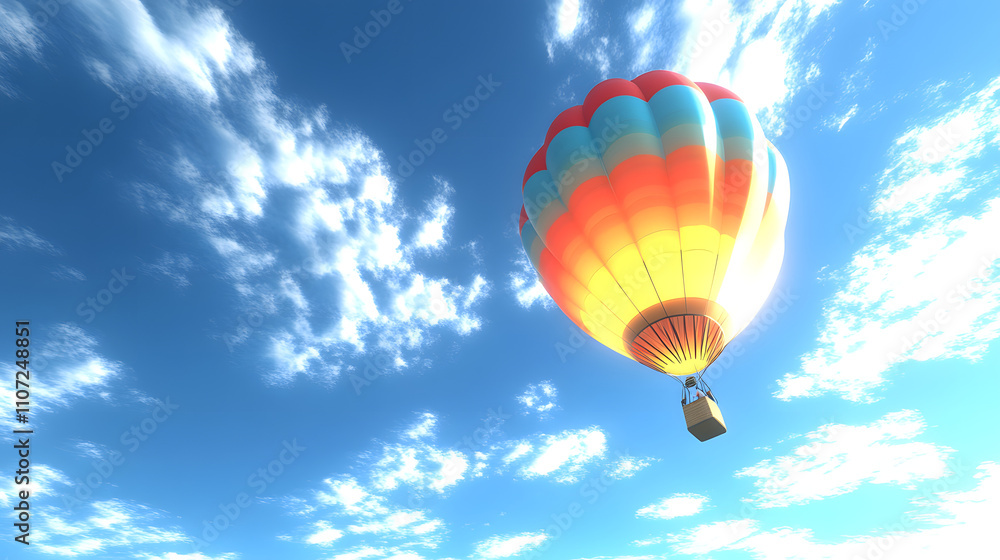 Overconfidence Represented Through a Glowing Balloon Floating High Before It Bursts in the Blue Sky Overconfidence Represented Through a Glowing Balloon Floating High Before It Bursts in the Blue Sky