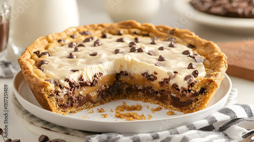 Wallpaper Mural Mashup Chocolate Chip Cookie Pie û A Giant Cookie Baked Like a Pie, Combining Flavors for a Unique Dessert Experience Torontodigital.ca