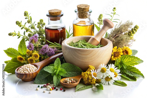 Natural Medicine, isolated on white background